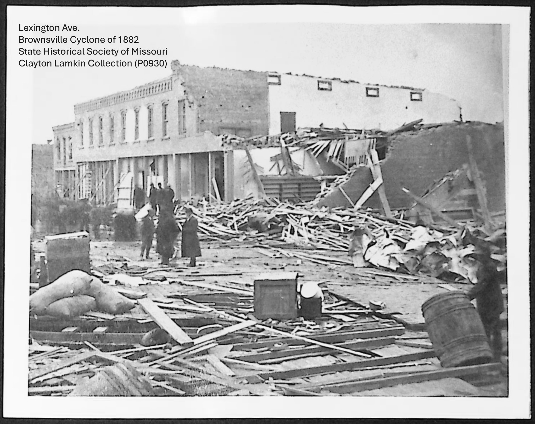 1882 Brownsville Cyclone Clayton Lamkin Collection SHSMO P0930 with title